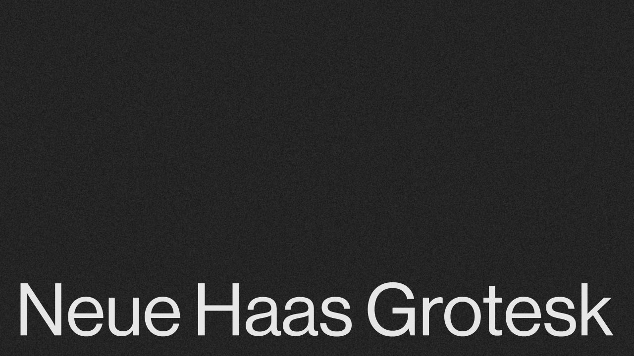 控えめながらも存在感のあるNeue Haas Grotesk